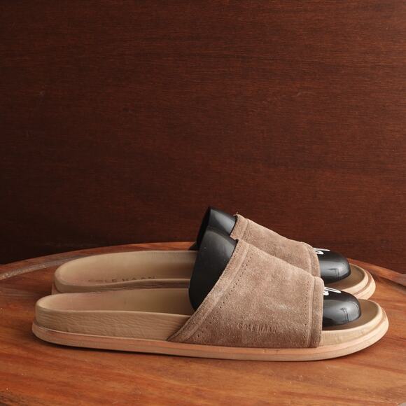 Cole Haan Sheffield Thong Slide Sandals Wide Strap Stitch Brown Leather Size 13 Women main image 3
